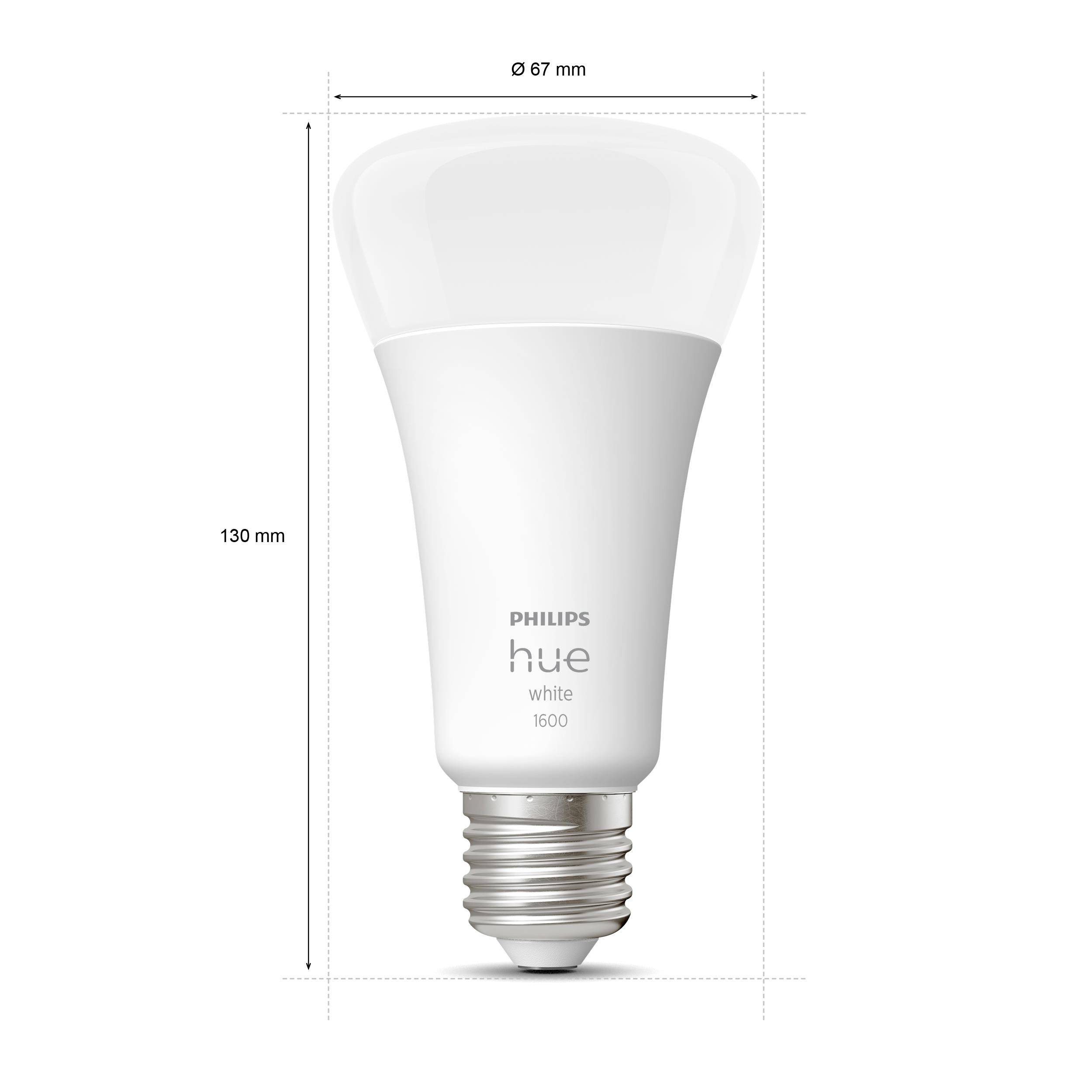 Philips Hue LED-Leuchtmittel 871951434332000 EEK: F (A - G) Hue White Einzelpack 1100lm 100W E27 15.5 W Warmweiß