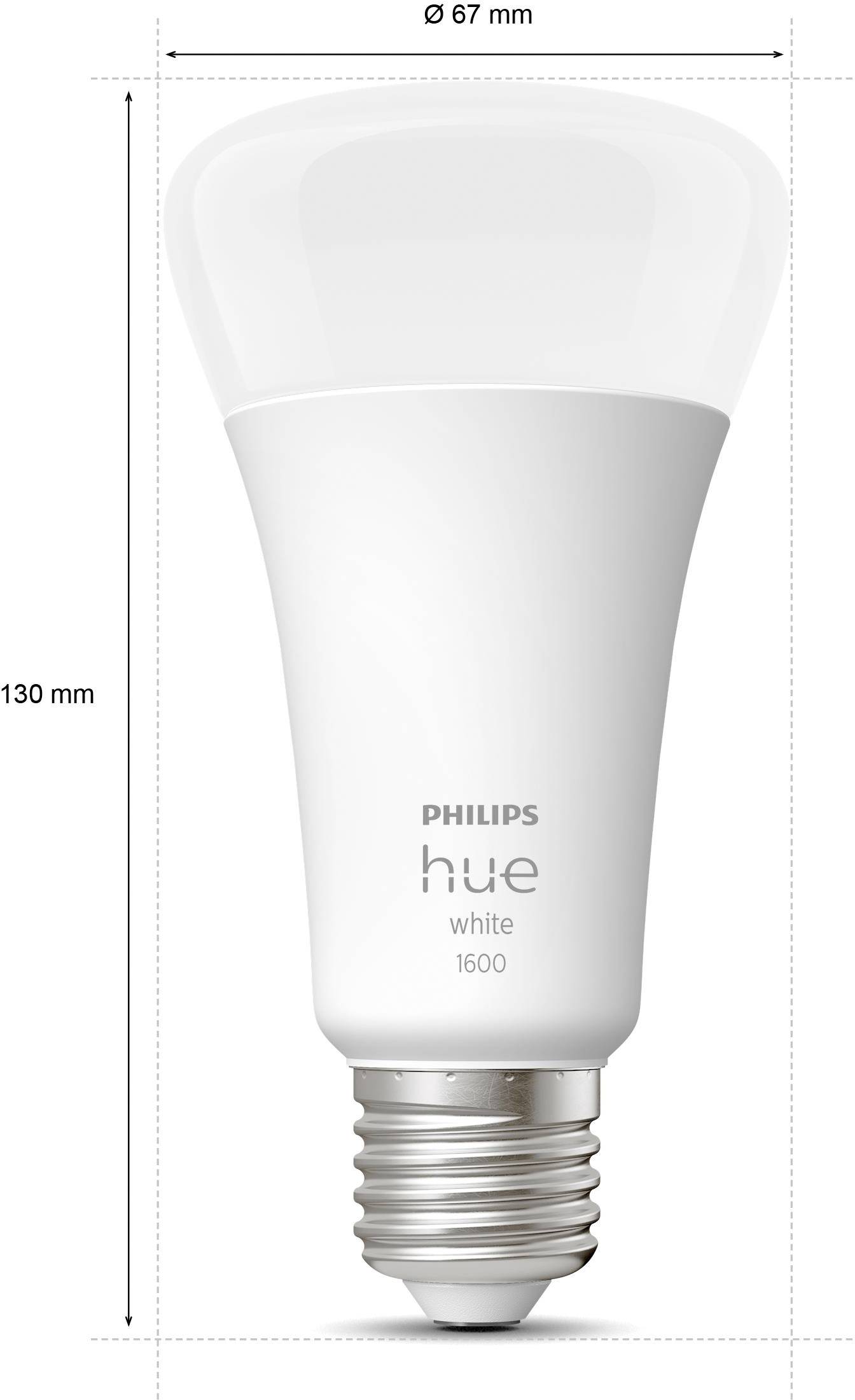 Philips Hue LED-Leuchtmittel 871951434332000 EEK: F (A - G) Hue White Einzelpack 1100lm 100W E27 15.5 W Warmweiß
