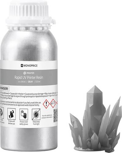 Monoprice 134604 Rapid UV Filament Resin Grau 500ml