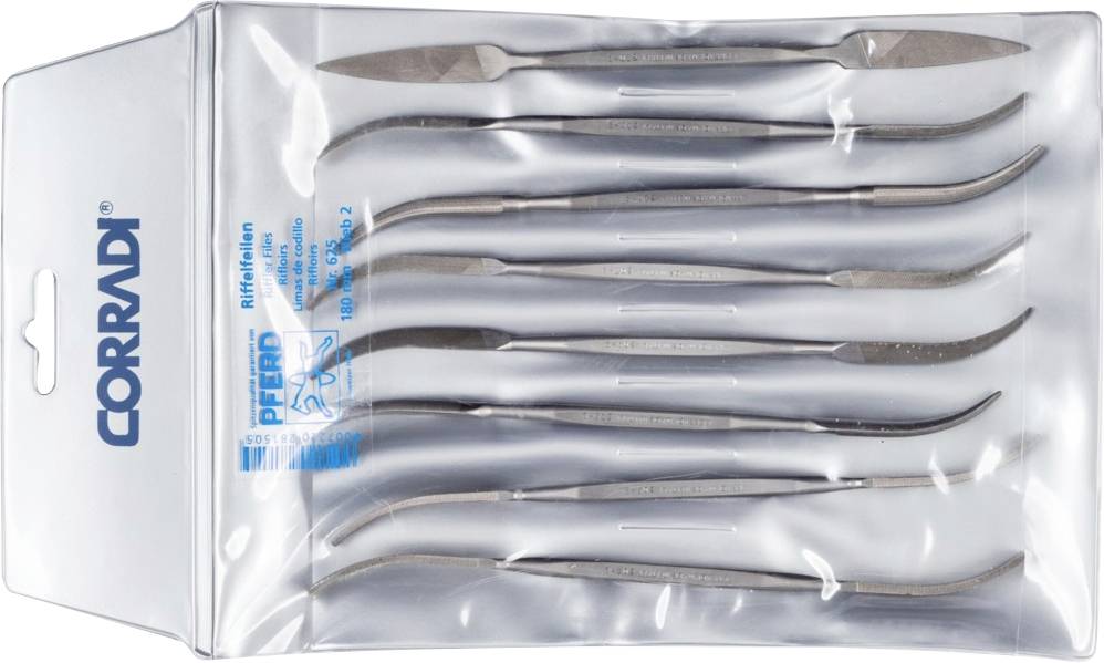 PFERD 19506254 Riffelfeilen-Set Länge 180 mm 1 St.