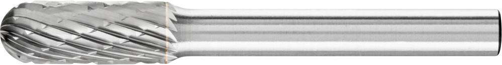 Ein zylindrischer Metallfräser mit Spiralverzahnung, verwendet zur Bearbeitung von Materialien durch Schneiden oder Fräsen.