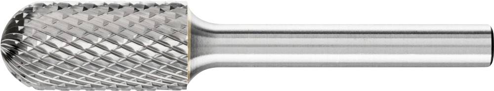 Frässtift mit zylindrischem Kopf und kreuzförmiger Verzahnung, geeignet zum Schleifen und Bearbeiten von Metallen und anderen Materialien.