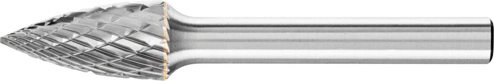 Metallfräser mit kegelförmigem Kopf, geeignet für präzises Fräsen von Metalloberflächen.