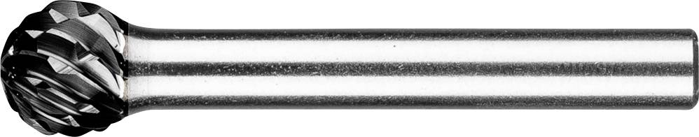 Ein zylindrischer Metallfräser mit geriffeltem Kopf, der zum präzisen Formen oder Gravieren von Materialien verwendet wird.