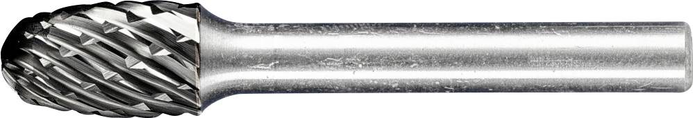 Metallschneid-Werkzeug mit runder, geriffelter Schneidfläche und glattem Schaft, verwendet in der Metallbearbeitung.