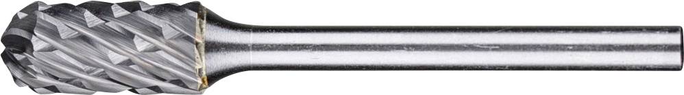 Ein Metallfräser mit zylindrischem Schaft und spiralförmigem Kopf zum Bearbeiten von Materialien wie Metall oder Holz.