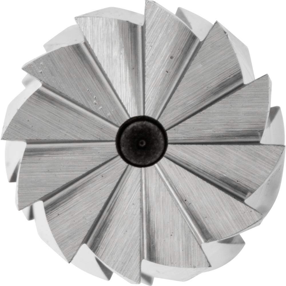 Kreisförmiges Metallelement mit 12 fächerförmigen Blättern, die von einem zentralen Punkt radial angeordnet sind.