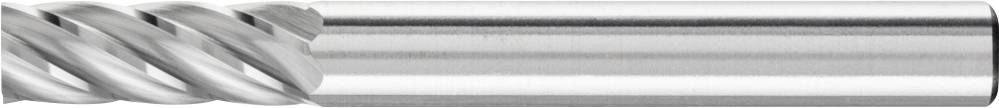 Zylindrischer Metallfräser mit spiralförmiger Schneide, geeignet für präzise Metallbearbeitung und Schneidarbeiten.