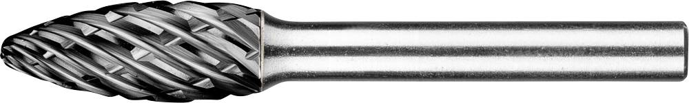 Ein zylindrischer Schaftfräser mit kreuzweise angeordneten Schneidezähnen, geeignet für Metallbearbeitung und Feinschliff.