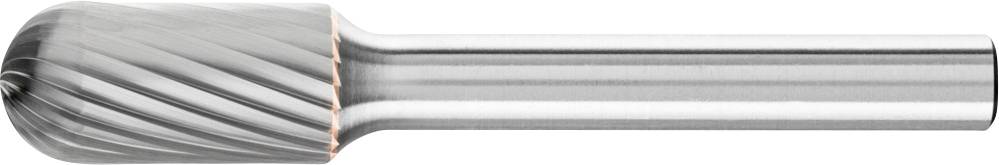 Ein zylindrisches Metall-Fräser-Werkzeug mit geriffelter Kopfoberfläche zur Bearbeitung von Materialien.