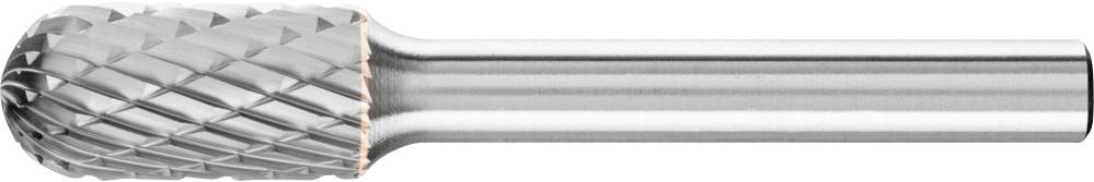 Metall-Fräser mit zylindrischem Stab und kreuzverzahnter Schneidfläche. Geeignet für Präzisionsbearbeitung in industriellen Anwendungen.