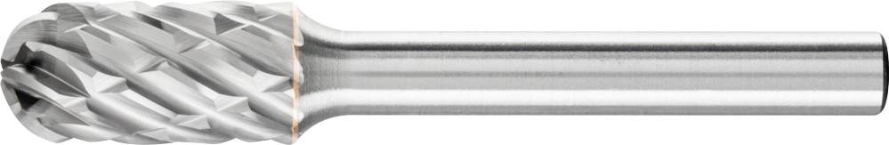 Ein zylindrischer Frässtift mit kreuzweise gefrästem Kopf für Metallbearbeitung.