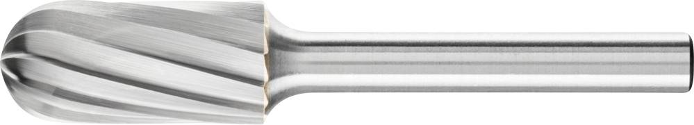 Metallfräser mit spiralförmigen Klingen, geeignet zum Schleifen oder Schneiden von Materialoberflächen.