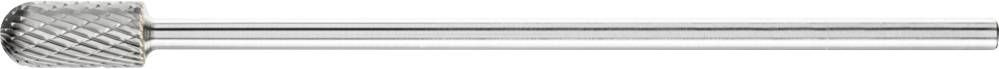 Fräserzylinder mit fein geriffelter Oberfläche, Metallausführung, seitliche Ansicht. Verwendet in der Metallbearbeitung für präzise Schnitte.