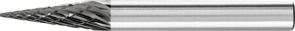 Spiralbohrer mit konkaver Spitze und glattem Schaft, geeignet für präzises Bohren in Metall oder Kunststoff.