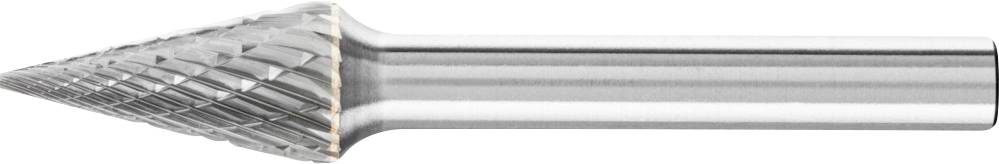 Ein kegelförmiger Rotationsschneider aus Metall, geeignet für präzises Fräsen und Bohren in verschiedenen Materialien.