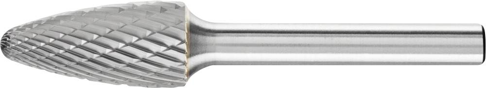 Ein zylindrischer Frässtift mit einem diamantgeschliffenen Kopf aus Metall, geeignet für die Bearbeitung von Metallen und Kunststoffen.