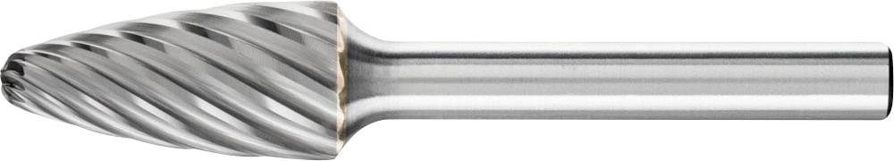 Metallfräser in Kegelform mit geriffelter Oberfläche, verwendet zum Schleifen und Bearbeiten von Materialien wie Metall.