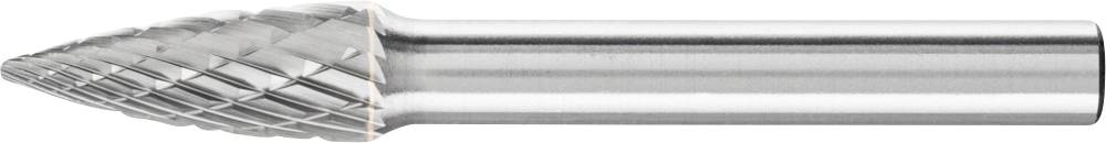 Metallfräser mit konischer Spitze und geriffelter Oberfläche, verwendet zum Bearbeiten und Formen von Metallmaterialien.