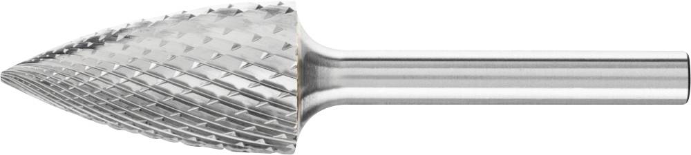 Metallfräser in Kegelform mit Rillen für präzises Schneiden von Metalloberflächen.