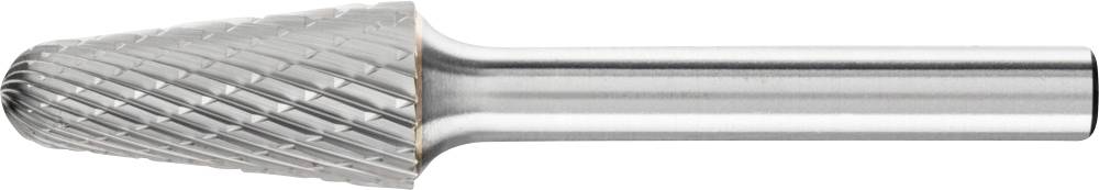 Fräser mit konischer, gerillter Spitze, aus Metall. Eignet sich zum Schleifen oder Entfernen von Material auf festen Oberflächen.