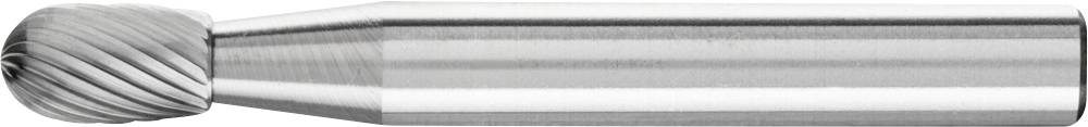 Ein zylindrischer Fräser mit geriffeltem Kugelkopf. Verwendet für präzise Bearbeitung von Metalloberflächen in der Fertigung.