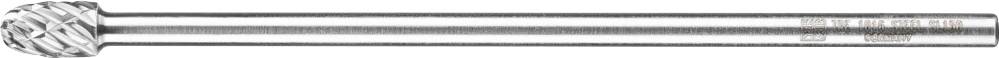 Langer, zylindrischer Fräser mit geriffelter Schneide, aus Metall gefertigt, hauptsächlich für präzises Schleifen verwendet.