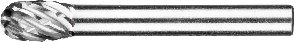 Ein zylinderförmiger Frässtift mit spiralförmigen Schneidkanten. Geeignet für das Bearbeiten von Metalloberflächen.