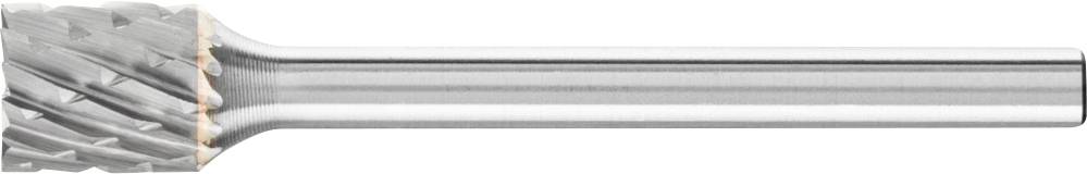 Zylindrische Hartmetallfräse mit Rillen zur Bearbeitung von Metalloberflächen.