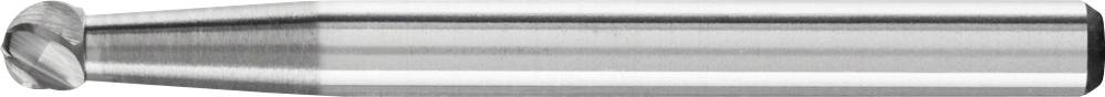 Ein silberfarbener Fräser mit einem zylindrischen Schaft und einer spiralförmigen Schneide. Geeignet für präzise Metallbearbeitung.