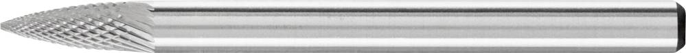 Metallbohrer mit konischer Spitze und geriffelter Oberfläche, geeignet für präzises Bohren und Bearbeiten harter Materialien.