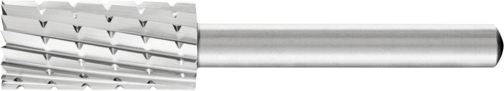 Frässtift mit zylindrischem Kopf und scharfen Schneidezähnen, aus Metall, zur Materialbearbeitung in der Technik und Fertigung.