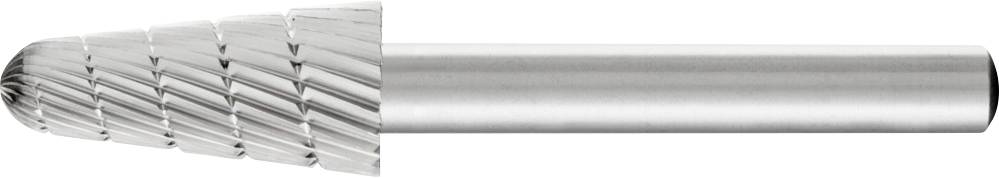 Metallfräser mit konischer Spitze und spiralförmigen Schneiden, geeignet für präzises Bohren und Fräsen in Metalloberflächen.