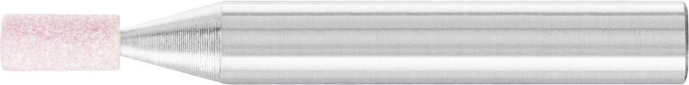 Ein silberner Metallstift mit abgerundeter Spitze und rosa Filzüberzug.