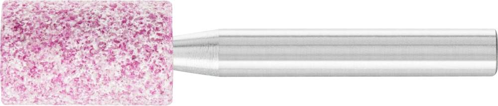 Runder, rosa Schleifaufsatz mit einem silbernen Schaft, häufig für das Feilen und Polieren in der Nagelpflege oder Metallbearbeitung verwendet.