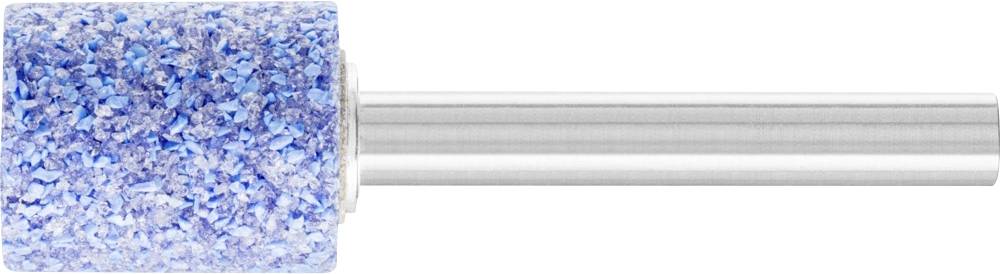 Blauer Bimsstein-Aufsatz für elektrische Fußfeilen, zylindrische Form mit Metallstift. Geeignet zur Entfernung von Hornhaut.