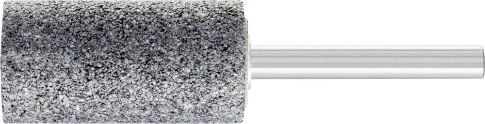 Schleifkopf mit zylindrischem Steinaufsatz und Metallstift. Wird verwendet zum Schleifen oder Bearbeiten von Oberflächen.