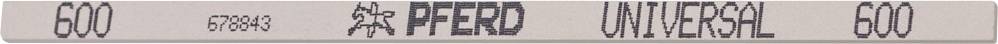 Rechteckiger Streifen mit der Aufschrift 'Pferd Universal 600' und einer Seriennummer 'GT0843'.