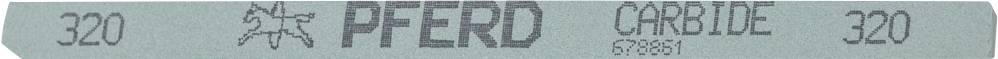 Schleifpapier mit der Aufschrift 'PFERD CARBIDE 320'. Enthält Pferdesymbol. Geeignet für feine Schleifarbeiten.