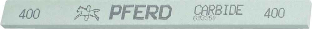 Schleifstein mit Aufschrift '400 PFERD CARBIDE' und Logo. Eignet sich zum Schärfen oder Formen harter Materialien wie Karbid.