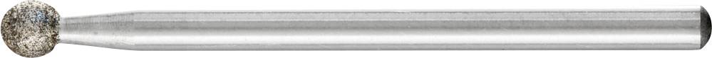 Ein rotierender Hartmetallfräser mit kugelförmigem Kopf, verwendet für Präzisionsarbeiten in der Metallbearbeitung.