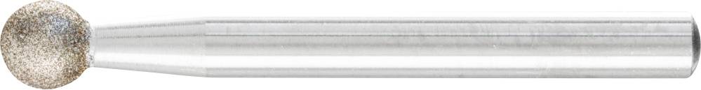 Fräser mit rundem Kopf, verwendet zum Schleifen oder Bearbeiten von Materialien, glänzendes Metall, professionelles Werkzeug.