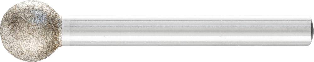 Metallischer Fräskopf mit kugelförmiger Spitze und glatter Schaft, hauptsächlich zur Bearbeitung harter Materialien verwendet.