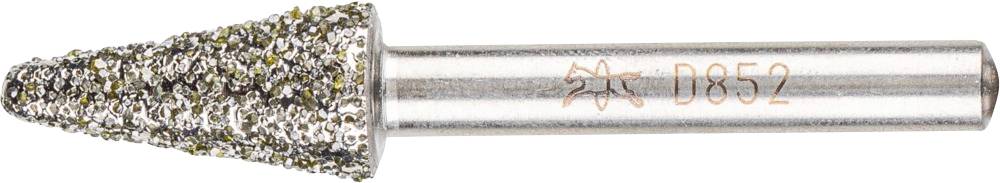 Diamantschleifstift mit konischer Form und Metallgriff, Nummer D852.