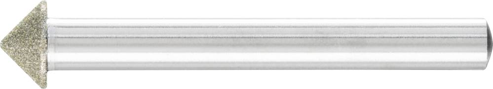 Bohrer mit diamantbeschichtetem konischem Kopf und silbernem Schaft, geeignet zum Gravieren harter Materialien.