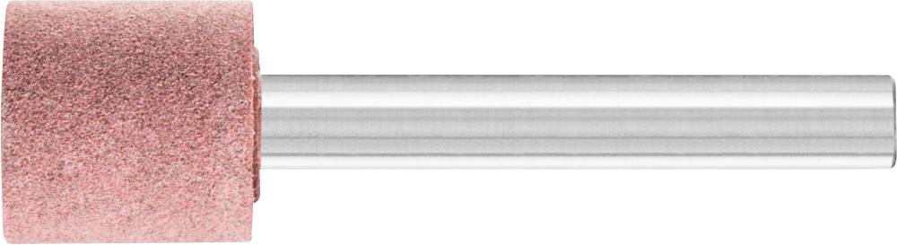 Schleifstift mit zylindrischem rosa Schleifkopf und silbernem Schaft, geeignet für präzises Schleifen und Polieren von Materialien.