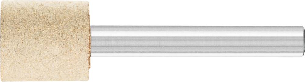 Eine zylindrische Schleifwalze mit Metallstiel und sandpapierähnlicher Oberfläche zum Schleifen von Materialien.