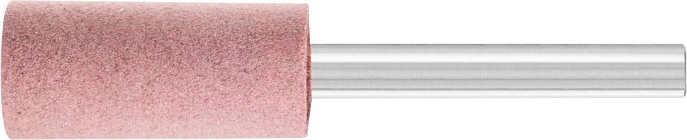 Schleifaufsatz mit rosa Schleifkopf und metallischem Stab, geeignet für präzise Arbeiten in der Metallbearbeitung.