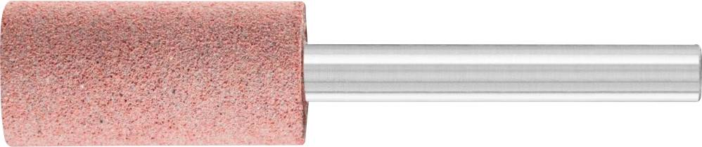 Schleifstift mit zylindrischem, rosa Schleifkopf und metallischem Schaft, geeignet für präzise Materialbearbeitung.