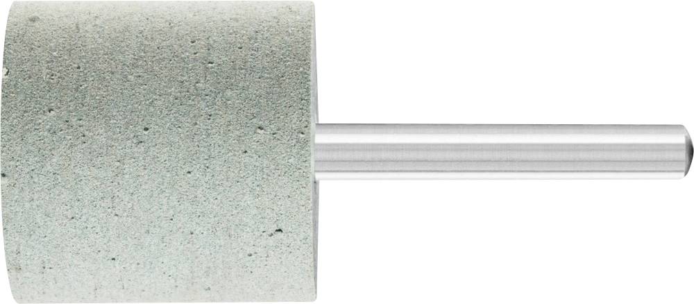 Ein zylindrischer Schleifkopf mit Metallschaft, häufig in Bohrmaschinen verwendet, um Oberflächen zu glätten.